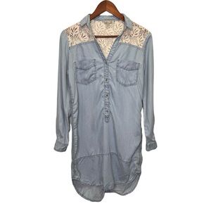 Anthropologie Holding Horses Novela Chambray Dress Size XS